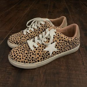 Pierre Dumas cheeta sneakers. Worn once, size 8